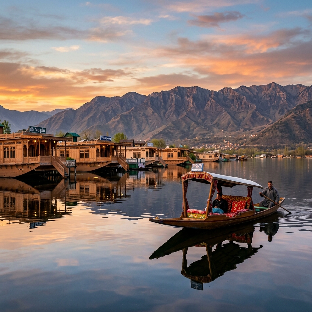 Srinagar destination guide with Dal Lake houseboats and shikara